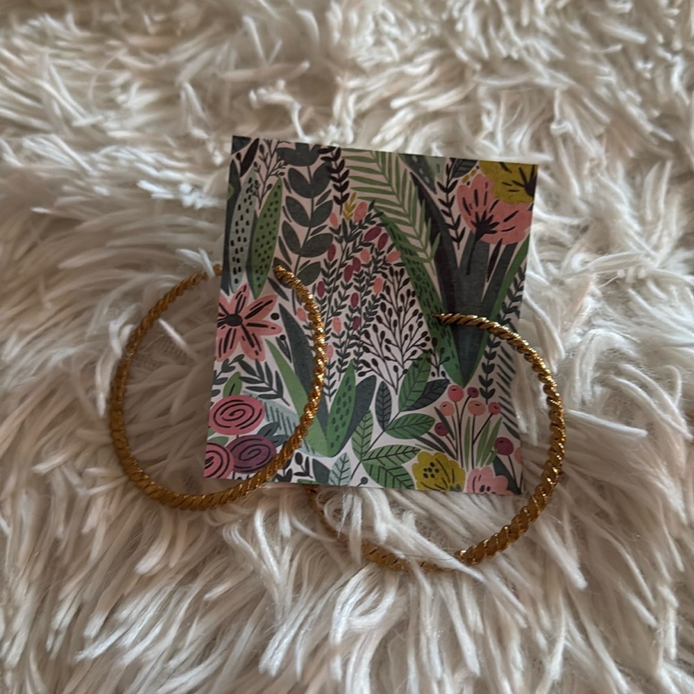 Gold hoop earrings!